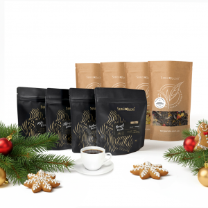 Чайно-кавовий Сет 4 Сорти по 250г кави + 4 види по 250г чая