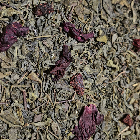 Суниця із вершками (упаковка 250 грам) Чай зелений із добавками 