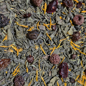 Лесная ягода 250г Чай зелёный с добавками 