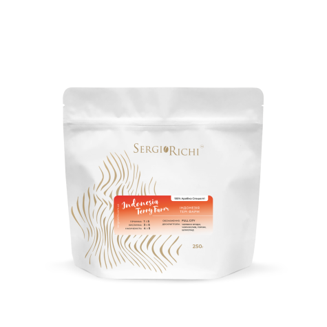 Indonesia Terry Farm (Індонезія Тері Фарм) Арабіка100% Спешелті 250г Кава мелена Indonesia Terry Farm (Індонезія Тері Фарм) Арабіка100% Спешелті 250г Кава мелена