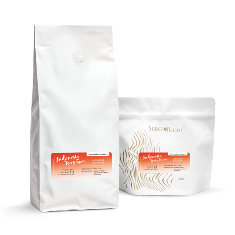 Indonesia Terry Farm (Індонезія Тері Фарм) Арабіка100% Спешелті 1кг Кава в зернах