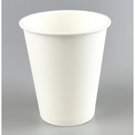 Стакан бумажный 270мл, WH Однослойный Крафтовый  50шт/уп. 