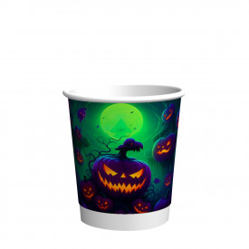 Стакан бумажный двухслойный 185 мл Helloween 25шт/уп
