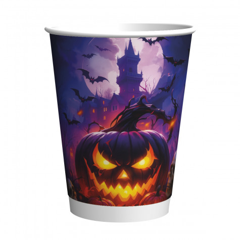 Стакан паперовий двошаровий 400 мл Helloween 25шт/уп