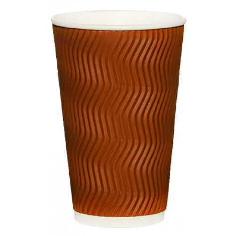Гофростакан RST16 Ripple Wave Chocolate (500 мл)