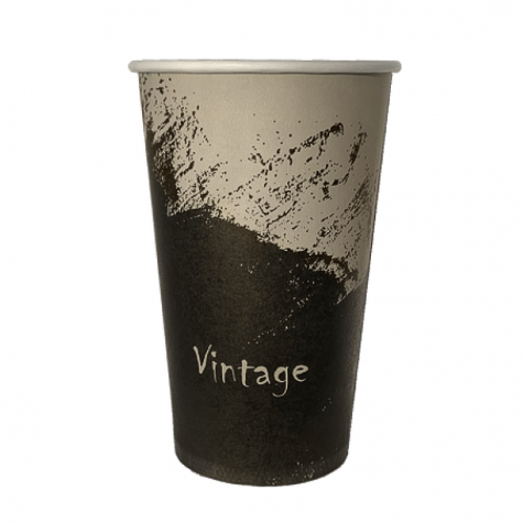 Паперові стакани 500 мл Vintage, 50 шт/уп, кавові, одноразові для еспрессо, кави
